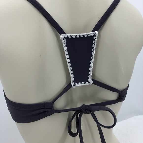 Shade & Shore Women's 34D Gray and Turquoise Top - Picture 7 of 16